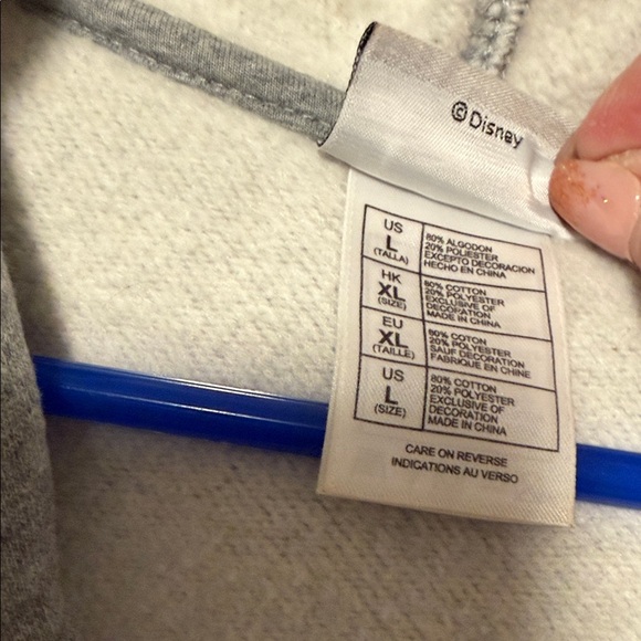 Disney Gray Zip-Up Hoodie with Tinkerbell Design - Picture 2 of 4